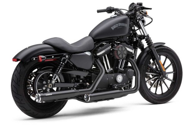 Cobra 3" Rpt Slip-Ons Black Sportster 14-22 6081Rb