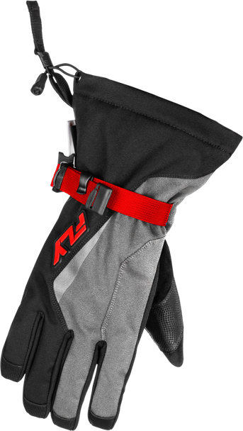 Fly Racing Title Gauntlet Gloves Red/Light Grey/Black 3X 371-06073X