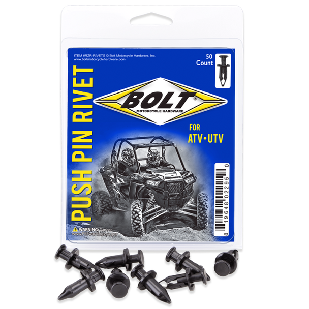 Bolt Motorcycle Accessories M8 Pry Rivets 50/Pk Rzr-Rivets