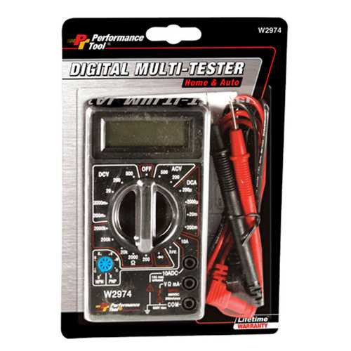 Performance Tool Performance Tool Digital Multi-Tester W2974
