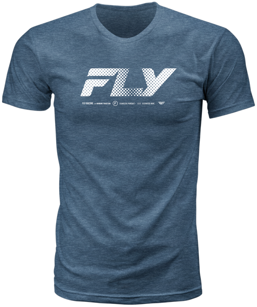 Fly Racing Fly Worldwide Tee Blue Lg 354-0408L