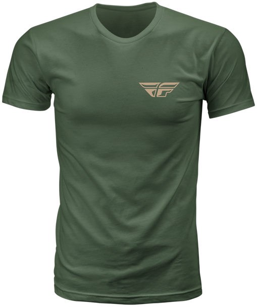 Fly Racing Fly Staple Tee Green Sm 354-0405S