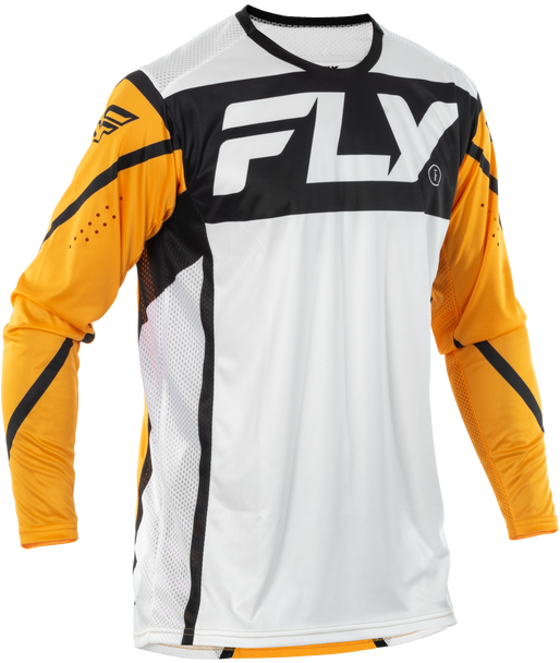 Fly Racing Lite Jersey White/Black/Mustard 2X 378-7232X
