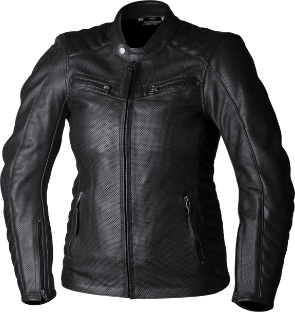 Rst Ladies Roadster Air Ce Jacket Black Leather Md 103538Blk-12