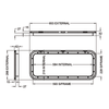 Coast Black Access Door 6 - Dimensions of door and frame | 600-00030