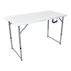 4' Bi-Folding Table With Telescopic Legs And One Touch Lock, 120X60Cm. Hy-Z122C | 400-01902