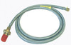 Gas S/S Hose 1.5M Bayonet X 1/4" Inverted Flare | 2914 | Caravan Parts