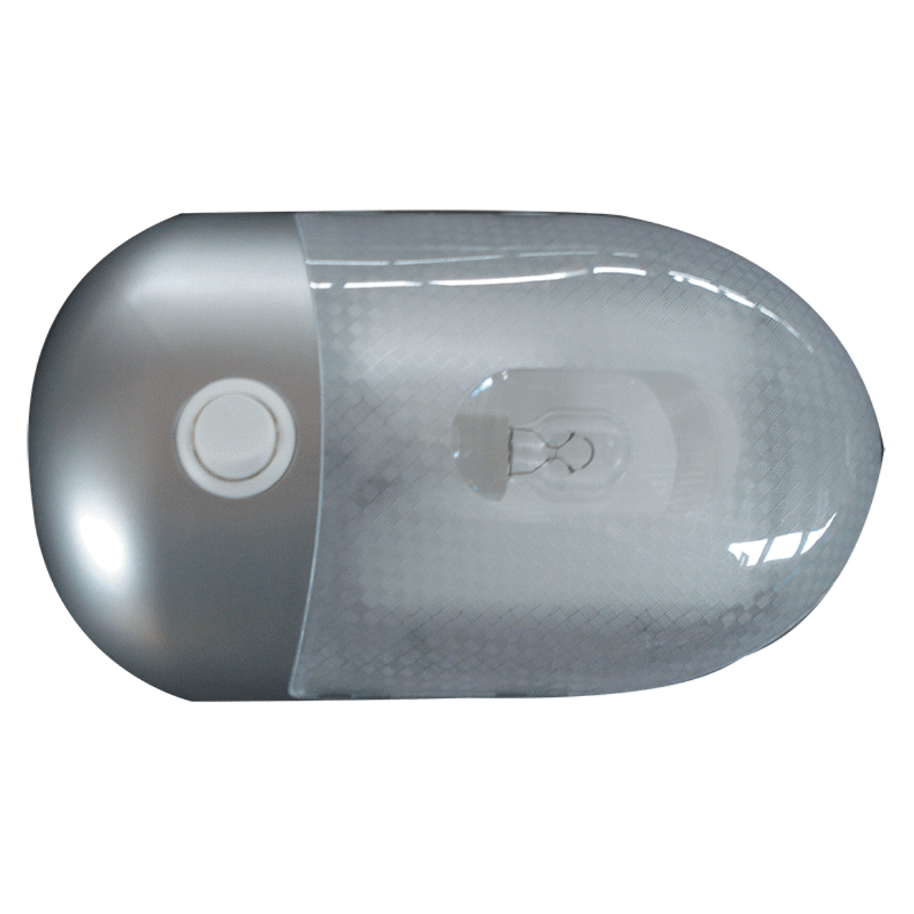 Interior Dome Light (Silver) with On/Off Rocker Switch. 86842S | 500-05001