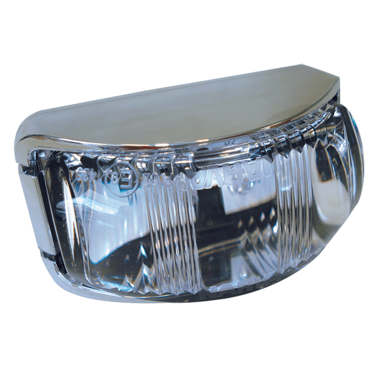 L.E.D Front End Outline Marker Lamp White - Chrome Base. 91612C | 500-05024