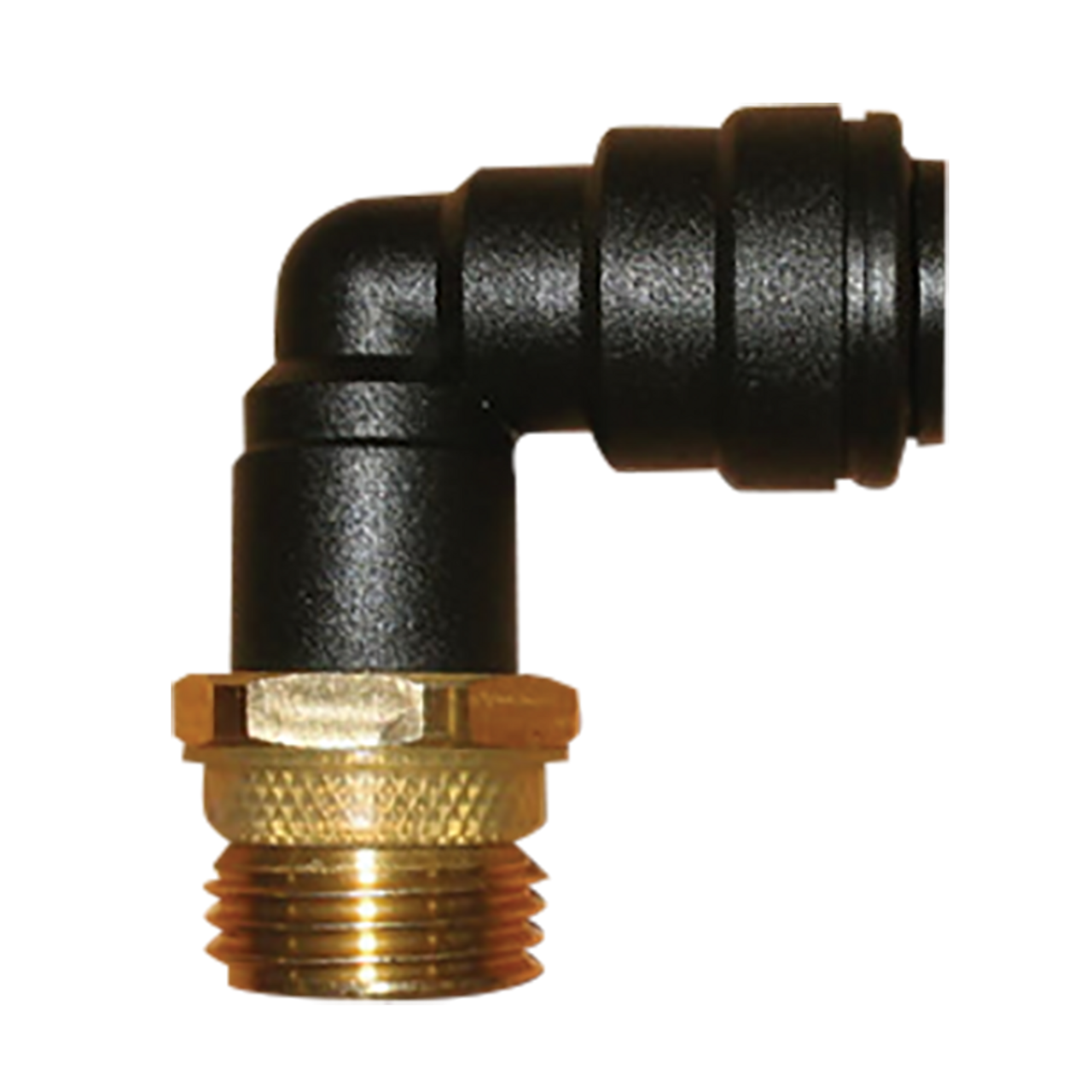 Jg 1/2" Brass Male Adapter W/12mm Plastic Elbow. Rm091214 | 800-02026