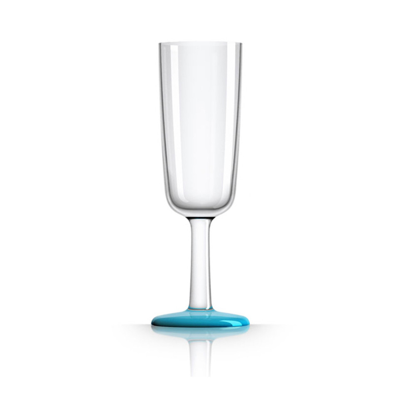 Palm Marc Newson Tritan Flute Glass W/ Vivid Blue Nonslip Base 190Ml. Pm853 | 300-03646