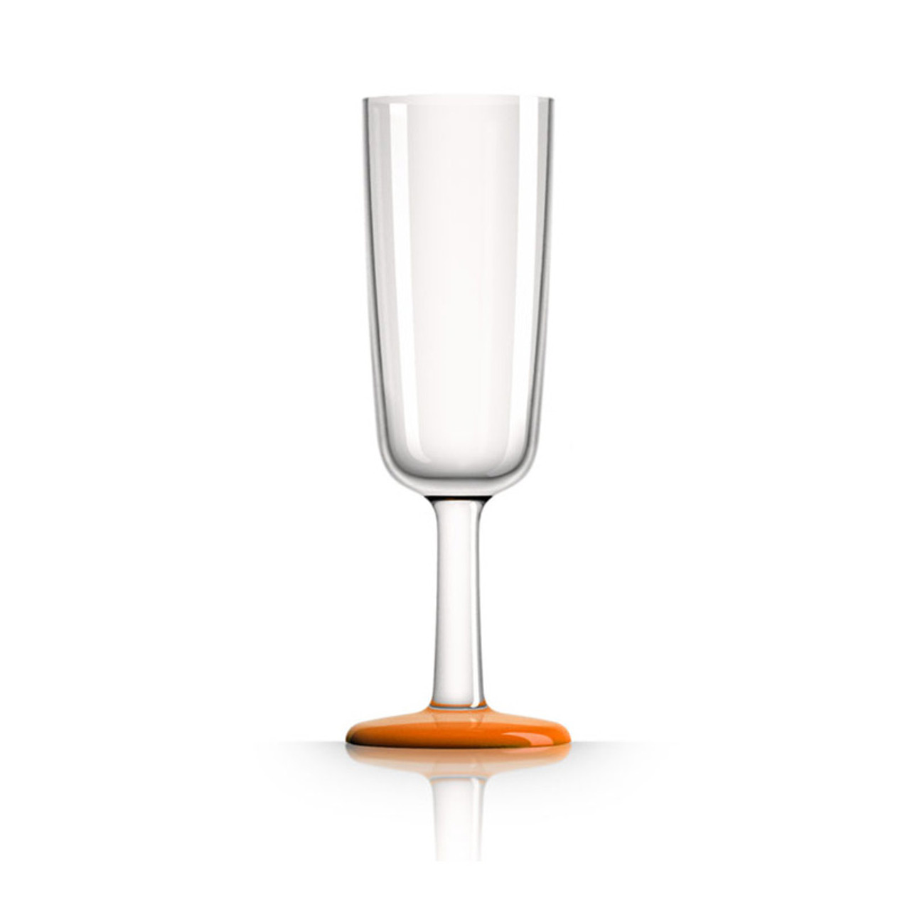 Palm Marc Newson Tritan Flute Glass w/ Cadmium Orange Nonslip Base 190ml. pm863 | 300-03654