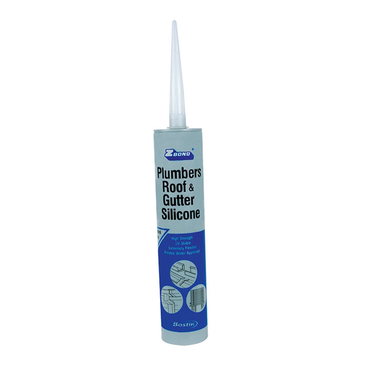 Z-Bond Plumbers Roof+Gutter Silicone 300Gm Tube Clear. 662050 | 600-06150