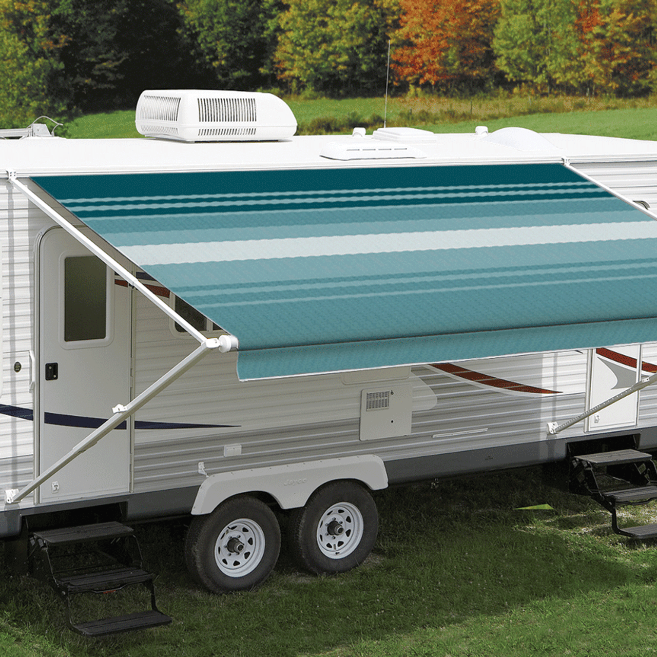 Carefree 14Ft Teal Dune Roll Out Awning (No Arms) 200-36340