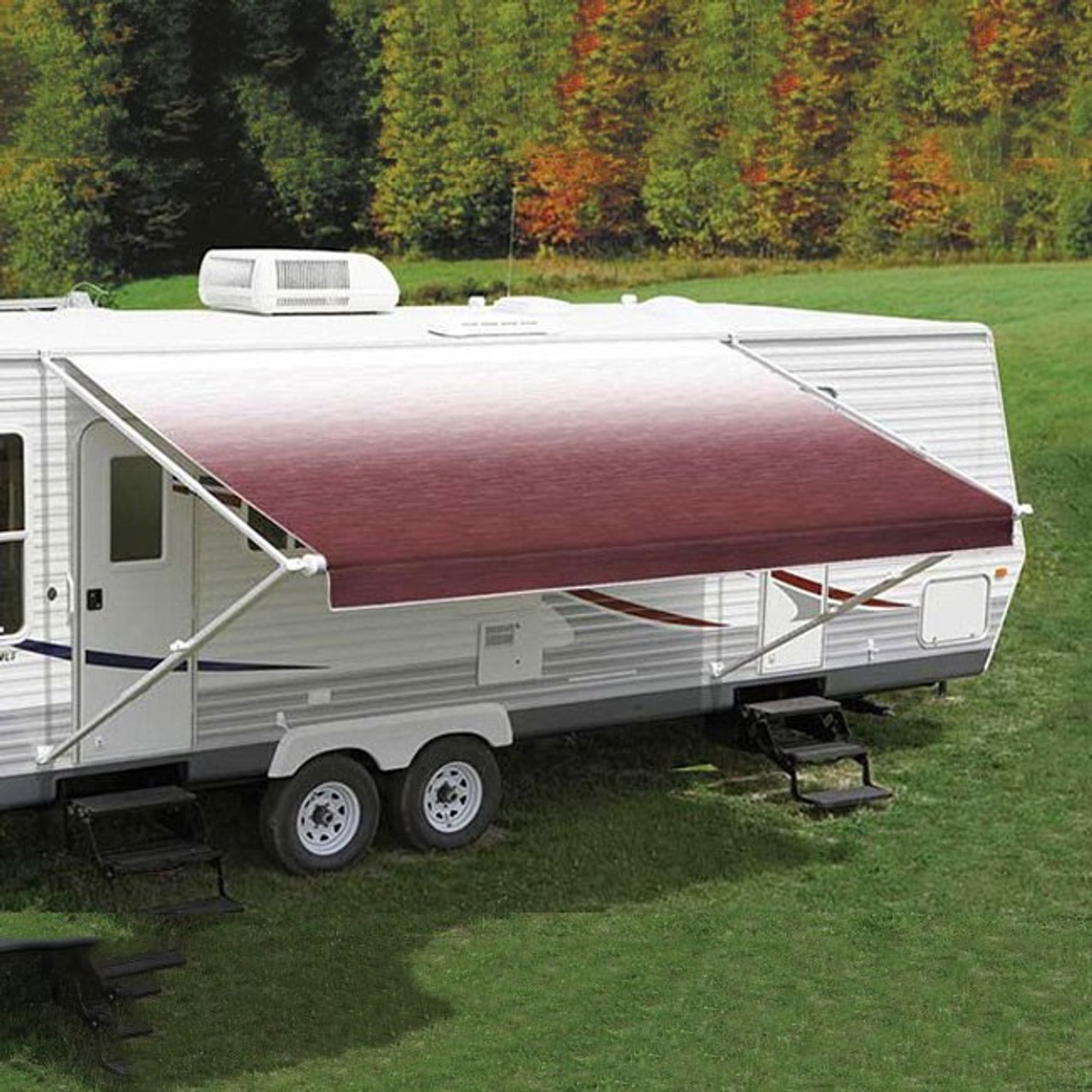 Carefree 18Ft Burgundy Shale Fade Roll Out Awning (No Arms) 200-36580