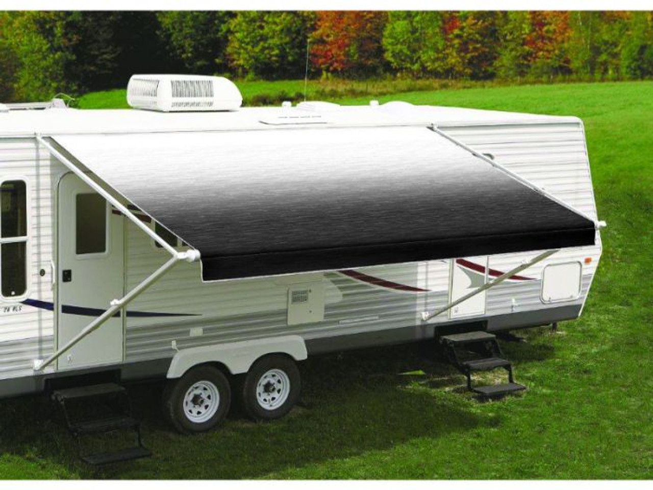 Carefree 19Ft Black Shale Fade Roll Out Awning (No ARMs). C/W Black Springs 200-36990