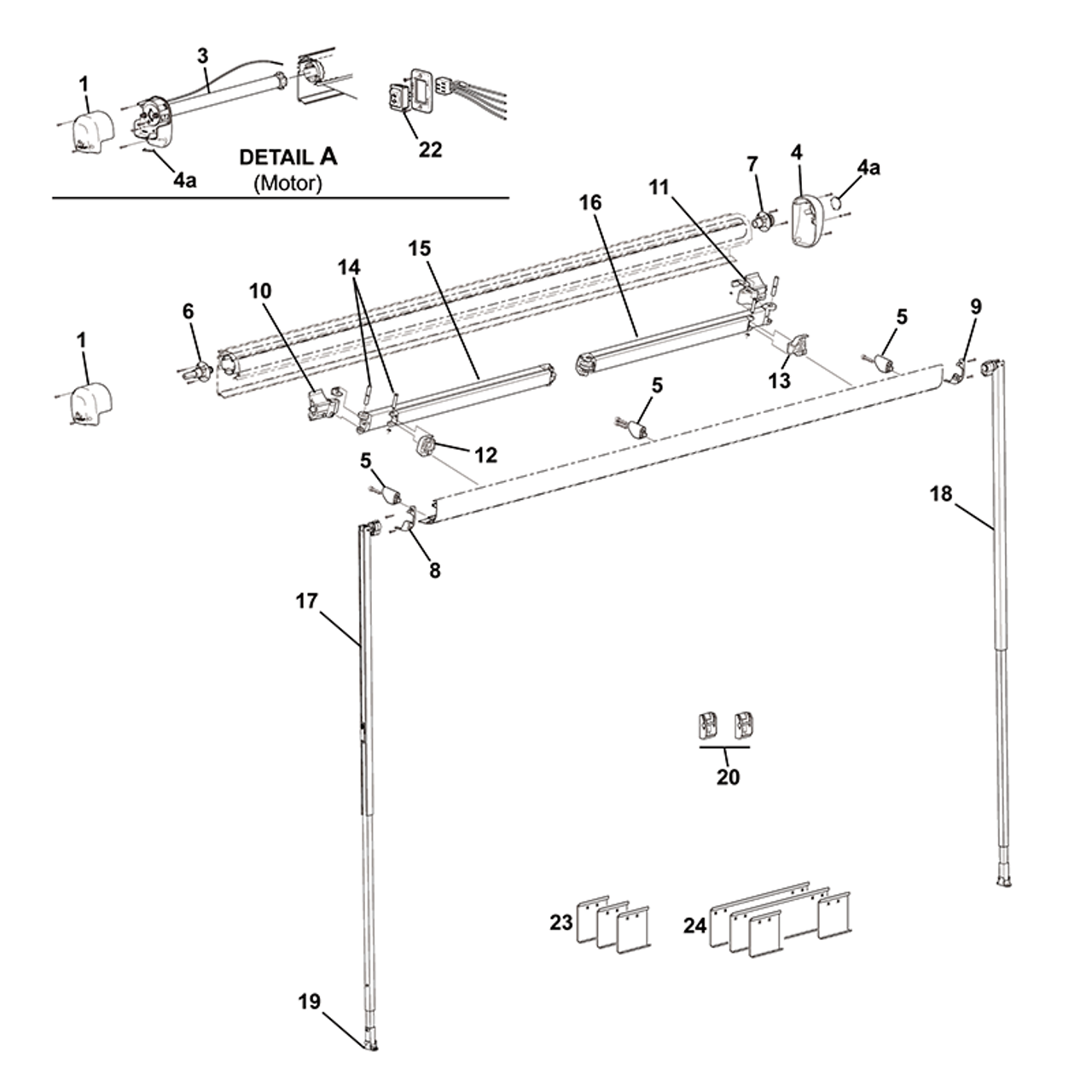 Carefree Freedom Left Hand Spring Arm Assembly Used With 2.57m. R012530-Tb76L | 200-38528