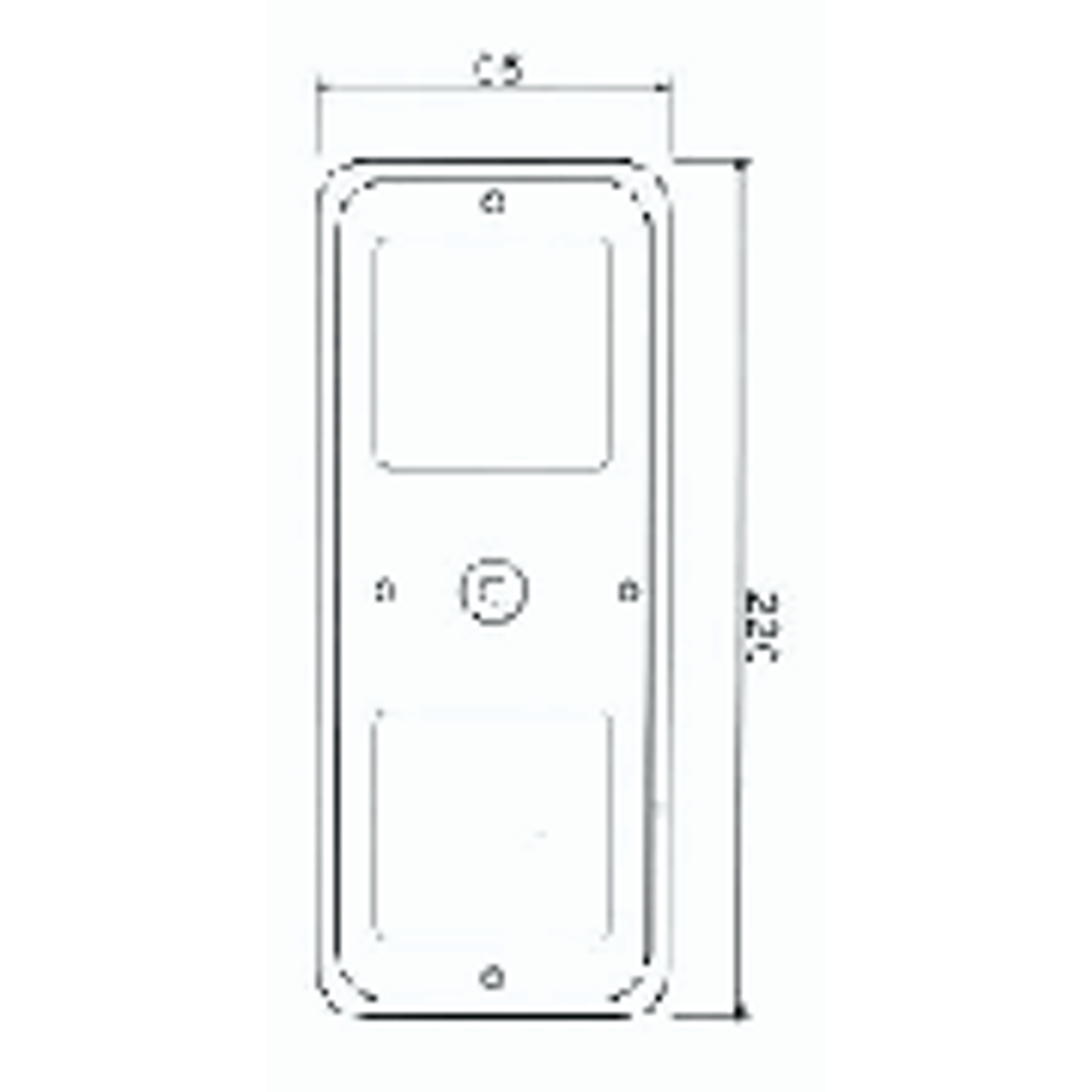 Camec Led Sq Crystal 2 Section Complete With Touch Button | 40311 | Caravan Parts