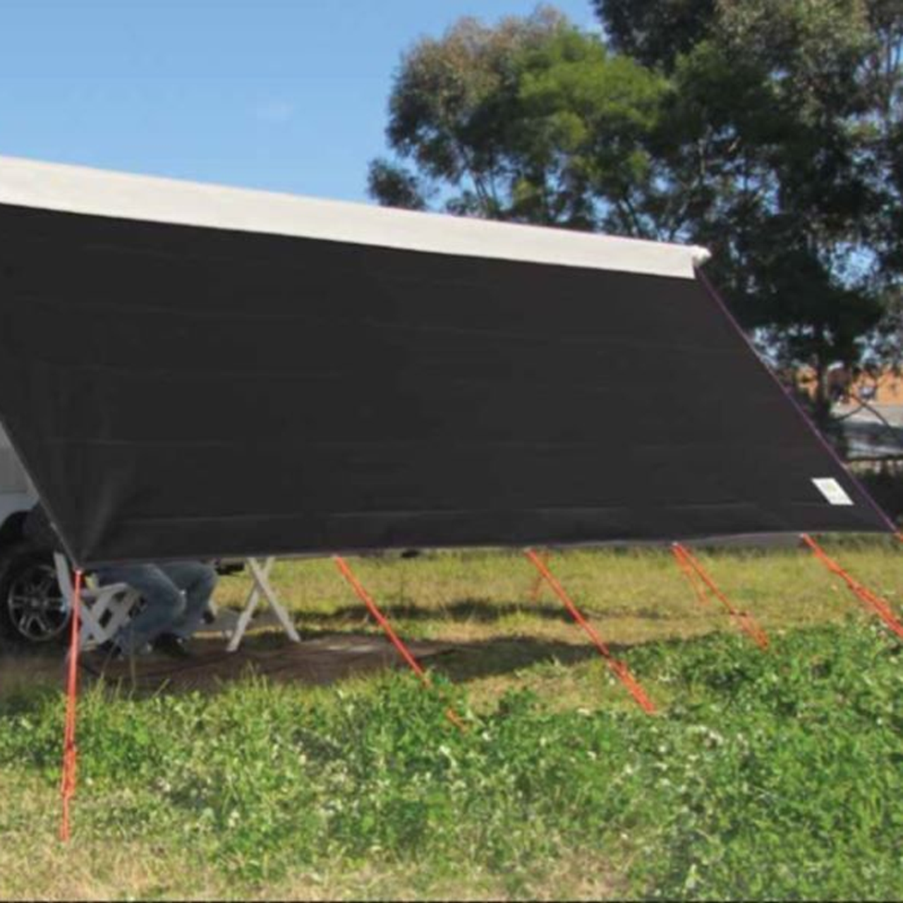 COAST V2 BLACK Sunscreen W4635mmxH1800mm to suit 16' CF Awning | 200-09065