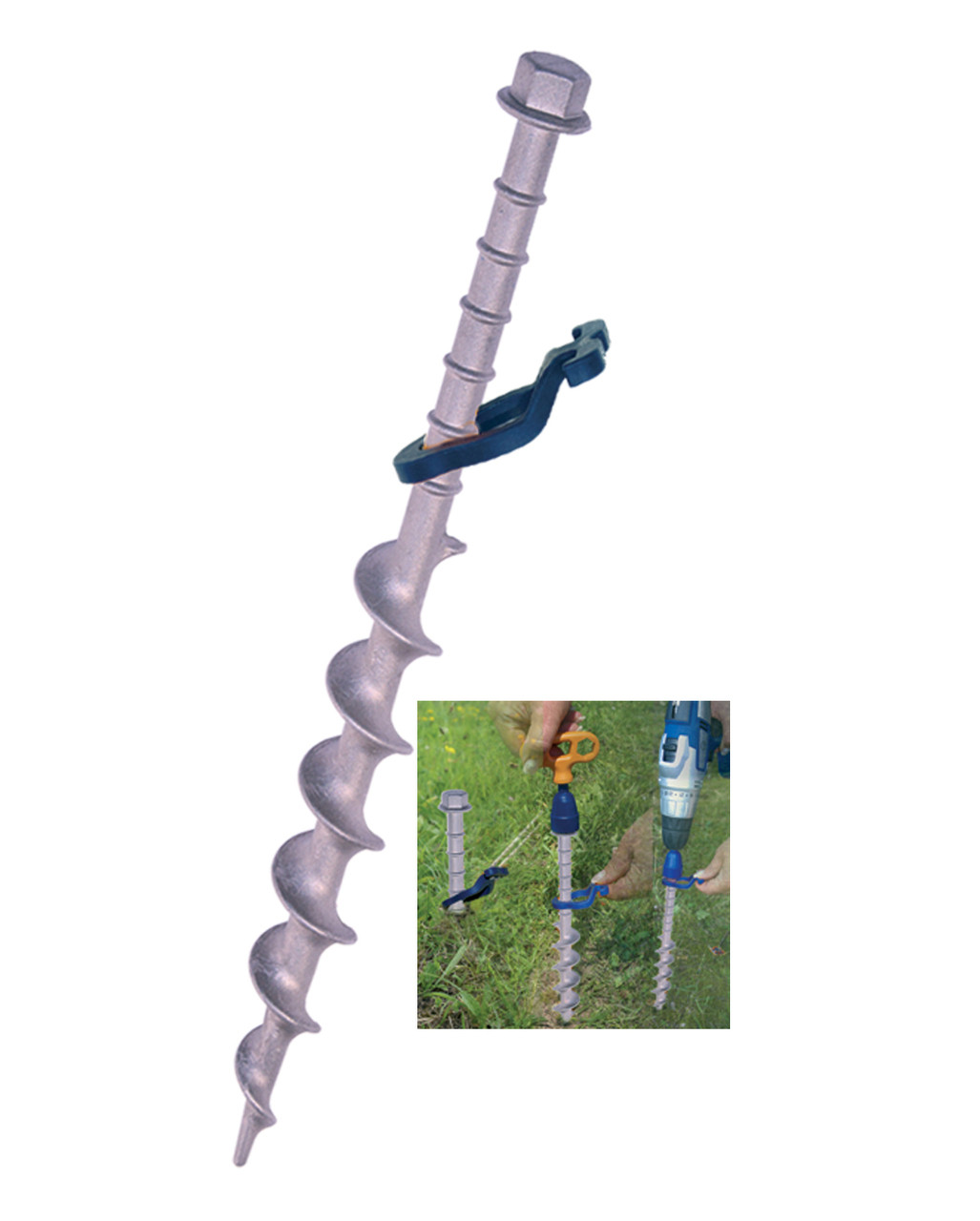 300mm long, 30mm shaft diameter.  Drills in and out quickly and easily.