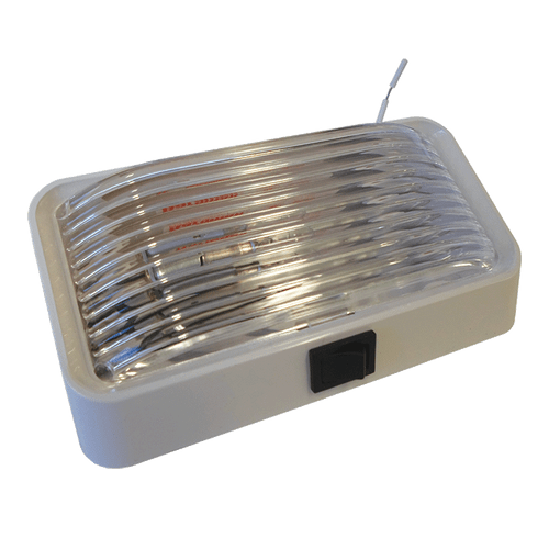 Porch Light C/W Switch White Base-Clear Lens 12V. 3078517 | 500-01030