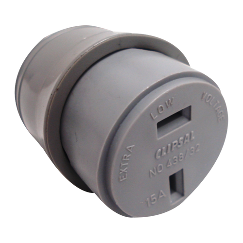 Clipsal 438/32 Fixed Polarity Cord Socket Grey. Cli438/32Gy | 500-03122