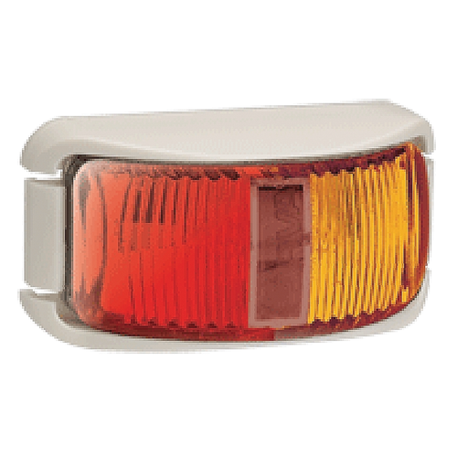 L.E.D Side Marker Lamp Red/Amber White Base. 91602W | 500-05022