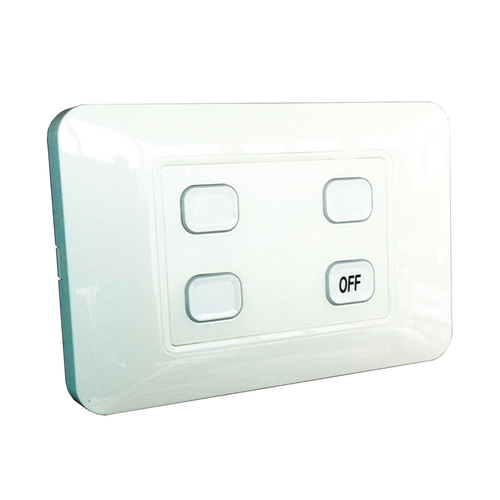 W.A.S. 4 Gang Wireless Switch with Master Off | 500-07214