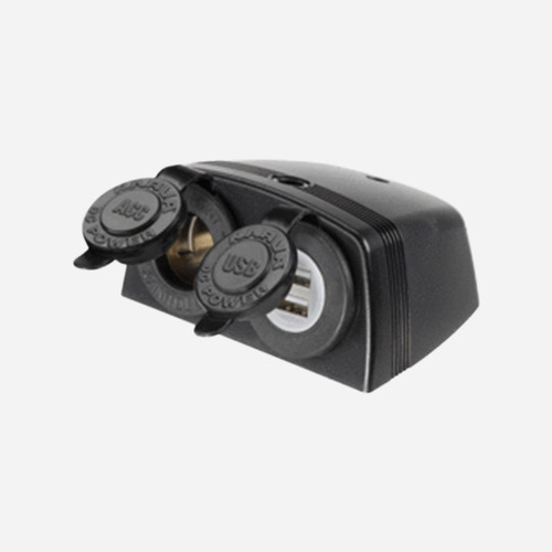 Accessory Socket Surface Mount  Twin Accessory / Dual Usb H/D .81168Bl | 500-05332