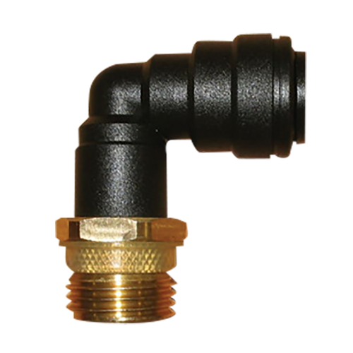 Jg 1/2" Brass Male Adapter W/12mm Plastic Elbow. Rm091214 | 800-02026