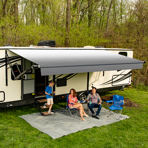 Carefree 240Inch/20Ft Silverfade Wht Altitude Awning With Led Lightbar. Fy2406D00Ra | 200-37292