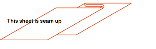 Seam locking for cladding sheets - seam up
