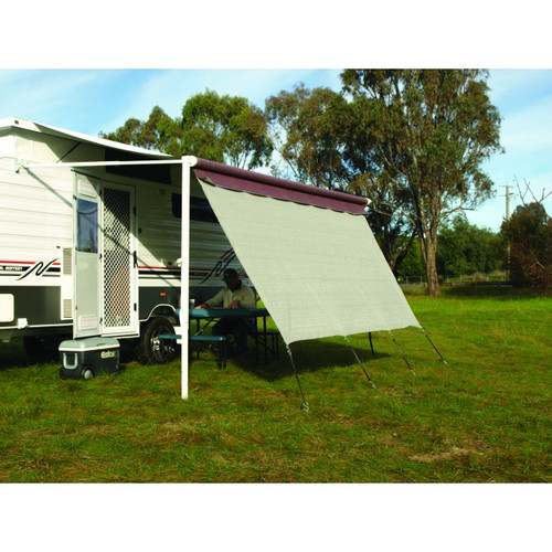 Camec Privacy Screen 4.0 x 1.8m With Ropes And Pegs - suits a 14' awning
