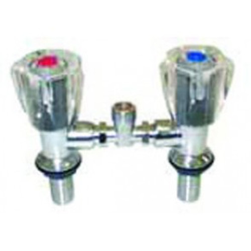 H&C Shower Mixer Only Chrome W Crystal Handles | 5861 | Caravan Parts