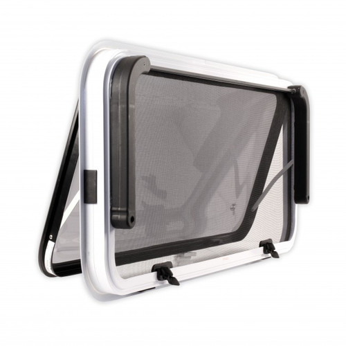 380 h x 1175 w Odyssey 2 Radius Corner Window - Black Frame Back View | 41331