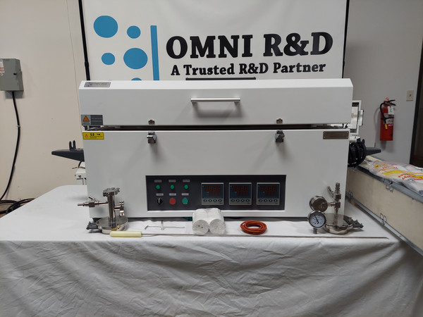 Brand New 1200°C Omni R&D Open Type Three Zone Tube Furnace