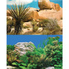 Aqua One Background White Stone & Plant/Rocky Greenery Double Sided 48cm (Per Metre) (10225)