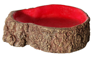 Aqua One Hermit Crab Tree Stump Bowl Red Small 10x7.6x3cm (37172R)