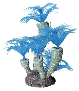Aqua One Hermit Crab Tube Worm Blue Ornament 13x12x13.5cm (37185BL)