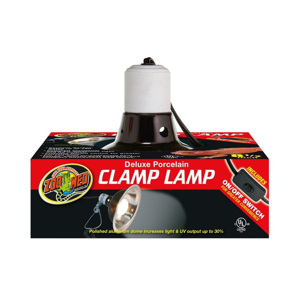 Zoo Med Deluxe Porcelain Dome Clamp Lamp 5.5" reflector 60w