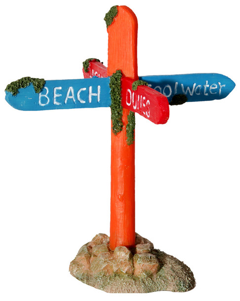 Aqua One Hermit Crab Street Sign Ornament 11.5x12x14cm (37184)