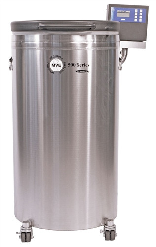 MVE 510 AF-GB Liquid Nitrogen Freezer with Full Auto Control & Gas Bypass (Capacity: 10,400 x 2.0 ml vials)