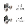 PACK-ROLL007 - Multi pack Shower Door Rollers