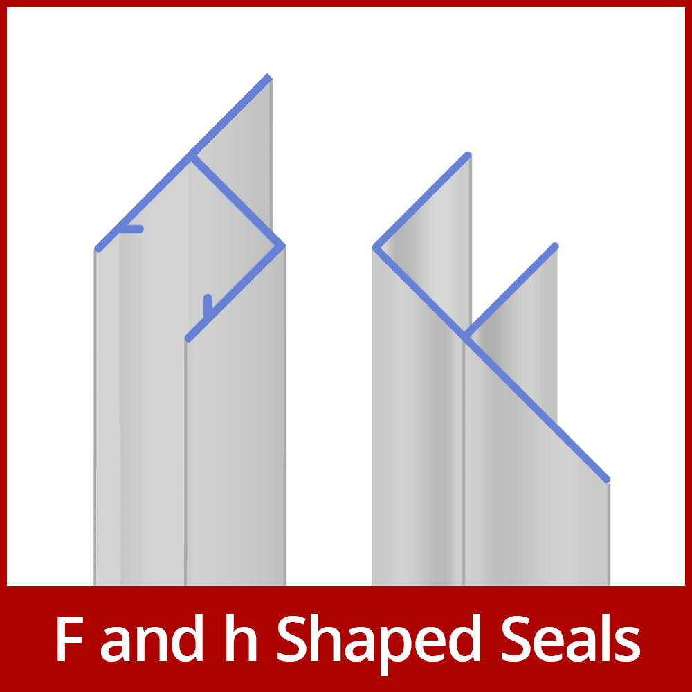 F shape and h shape seals