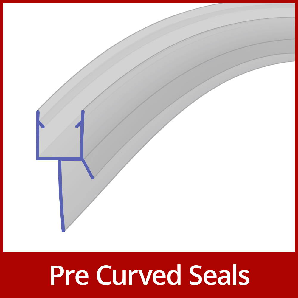 Pre curved seals