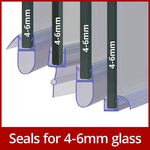 Seals for 4-6mm glass
