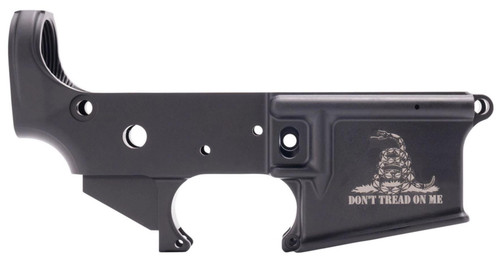 Anderson AM-15 Forged Stripped AR15 Lower Receiver - Black | Don't Tread On Me Logo