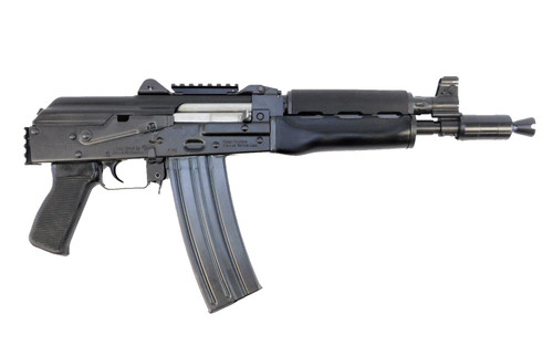 Zastava ZPAP85 Alpha AK-47 Pistol - Stained Wood Handguard | 5.56NATO | 10" Barrel | Booster Brake | Rear Trunnion Picatinny rail