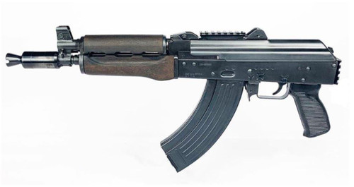 Zastava ZPAP92 Alpha AK-47 Pistol - Stained Wood Handguard | 7.62x39 | 10" Barrel | Booster Brake | Rear Trunnion Picatinny rail