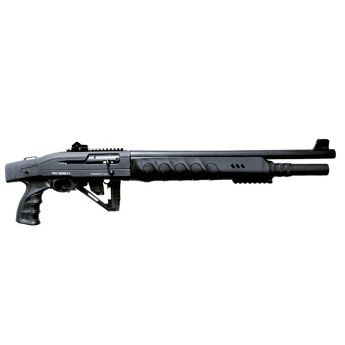 Black Aces Tactical Pro Series X Semi-Auto Shotgun - Black | 12ga | 18.5" & 24" Barrel | Includes Chokes, Hardcase, Standard & 6-Position Tactical Stock and +2 & +6 mag extensions